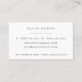 Moderne Wereldkaart zwart Visitekaartje (Achterkant)