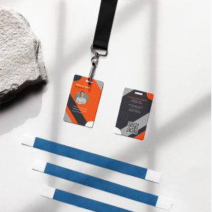 Moderne Werknemer Foto ID Bedrijfsbeveiliging QR Badge