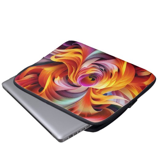 Moderne wervelende vormen laptop sleeve (Voorkant onderkant)