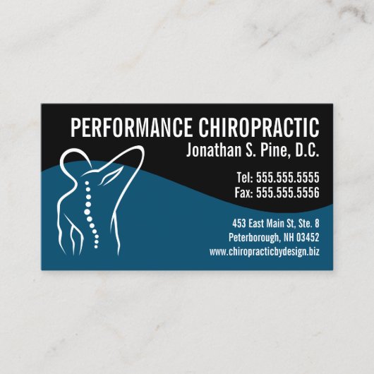 Moderne wervelkolom Logo Visitekaartje (Voorkant)