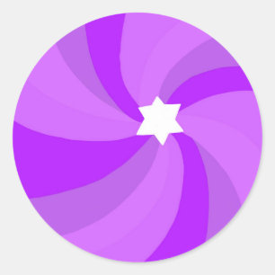 Moderne wervelster van David Bar Mitswa Custom Ronde Sticker