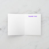 Moderne wervelster van David Custom Bar Bat Mitzva Bedankkaart (Binnen)