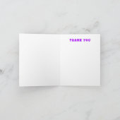 Moderne wervelster van David Custom Bar Bat Mitzva Bedankkaart (Binnen)