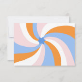 Moderne wervelster van David Custom Bar Bat Mitzva RSVP Kaartje (Achterkant)