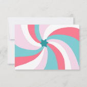 Moderne wervelster van David Custom Bar Bat Mitzva RSVP Kaartje (Achterkant)