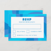 Moderne wervelster van David Custom Bar Bat Mitzva RSVP Kaartje (Voorkant / Achterkant)