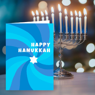 Moderne wervelster van David HAPPY HANUKKAH HOLIDA Kaart