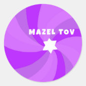 Moderne wervelster van David MAZEL TOV Mitswa Ronde Sticker (Voorkant)