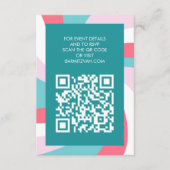 Moderne wervelster van David QR Code Bar Bat Mitsw Informatiekaartje (Voorkant)