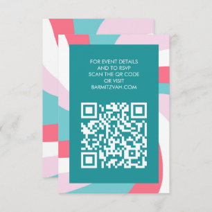 Moderne wervelster van David QR Code Bar Bat Mitsw Informatiekaartje