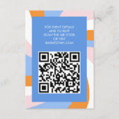 Moderne wervelster van David QR Code Bar Bat Mitsw Informatiekaartje (Voorkant)