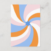 Moderne wervelster van David QR Code Bar Bat Mitsw Informatiekaartje (Achterkant)