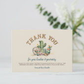 Moderne Western Cowgirl Rustique Cactus Merci (Debout devant)