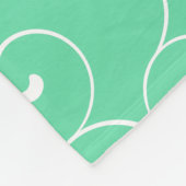 Moderne Whimsical Curls Aqua Fleece Deken (Hoek)