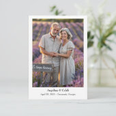 Moderne Whimsical en Leuke Foto Save The Date (Staand voorkant)