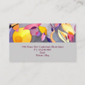 Moderne Whimsical laat unieke Visitekaartje (Achterkant)