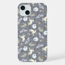 Moderne Whimsical Slaap Honden Vanille op Grijs