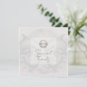 Moderne Whimsy Dolphin Wedding Bedankkaart (Staand voorkant)