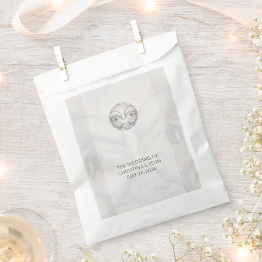 Moderne Whimsy Dolphin Wedding Bedankzakje (Geknipt)