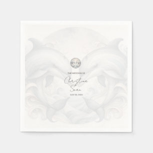 Moderne Whimsy Dolphin Wedding Servet