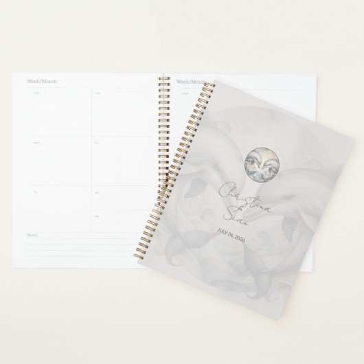Moderne Whimsy Dolphins bruiloft Planner (Display)