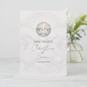 Moderne Whimsy Dolphins Wedding Save The Date Kaar
