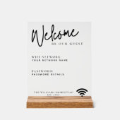Moderne WiFi-netwerkwachtwoord Gastinformatie Acryl Bord (Voorkant)