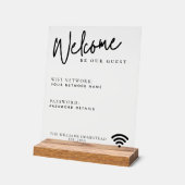 Moderne WiFi-netwerkwachtwoord Gastinformatie Acryl Bord (Hoek)