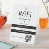 Moderne WiFi-wachtwoordcode Business Logo QR Code Reclamebord Met Voetstuk (Insitu)