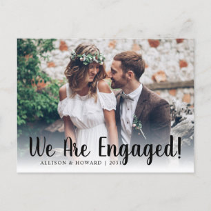 Moderne Wij Zijn Verloving Foto Script Verloving Aankondigingskaart