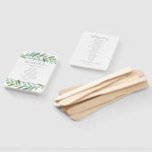 Moderne wijnstokken Botanische bruiloft programma Handwaaier (Niet-gemonteerd)