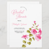 Moderne, wild bloemen script vrijgezellenfeest kaart (Voorkant / Achterkant)