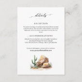 Moderne Wild West Desert Wedding Informatie Informatiekaartje (Voorkant)