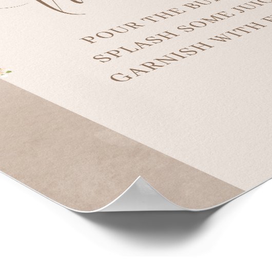 Moderne Wildbloemen Ivory Arch Lijst mimosa bar Poster (Hoek)