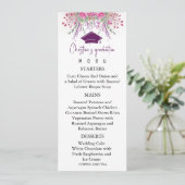 Moderne Wildbloemen Zomer Afstuderen Menu (Staand voorkant)