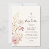 Moderne wilde bloem | Botanische tuin doop Kaart (Voorkant)