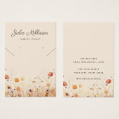 Moderne wilde bloem Ketting Oorbel Display Kaart (Voorkant /achterkant)