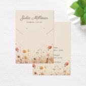 Moderne wilde bloem Ketting Oorbel Display Kaart (Bureau)