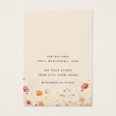 Moderne wilde bloem Ketting Oorbel Display Kaart (Achterkant)