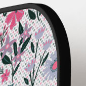 Moderne wilde bloem pickleball paddle (Links Detail)
