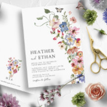 Moderne Wilde Bloemen Bruiloft