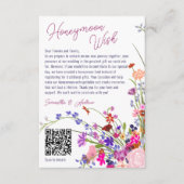 Moderne wilde bloemen die een goede bruiloft met Q Informatiekaartje (Voorkant)
