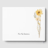 Moderne wilde bloemen gastenboek (Achterkant)