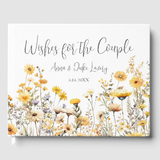 Moderne wilde bloemen gastenboek