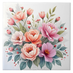 Moderne Wilde Bloemen Mooie Luxe Collectie Tegeltje