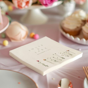 Moderne wilde bloemen servetten
