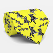 Moderne wilde gele zebra stropdas (Opgerold)
