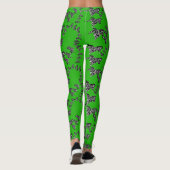 Moderne wilde groene zebra leggings (Achterkant)