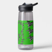Moderne wilde groene zebra waterfles (Links)
