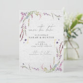 Moderne Wilde Waterverf Sparen de Datum Kaart (Staand voorkant)